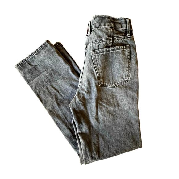 Good American High Waisted Washed Black Long Straight Leg Jeans 4/27 - Picture 2 of 9